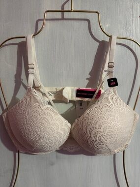 La SENZA Lace Double Cup Push-up Bra in Cream